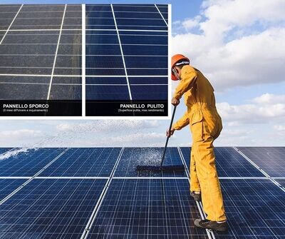 PIP Eco Pannel Concentrato Detergente per Pannelli Fotovoltaici Ecologico, Kit da 2pz x 1L. + Vapo, pari a 200 LT. P.Uso, Consegna Gratuita