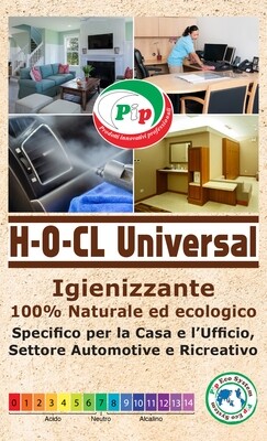 PIP H-O-CL Universal Detergente Igienizzante 100% Naturale ed Ecologico Superconcetrato , Kit 3FL.da ml.500 + Vapo, Specifico per la Casa, Ufficio, settore Automotive e Ricreativo