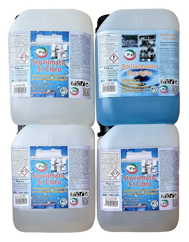 Detergente Stovilmatic S/Cloro e Brillantante per Lavastoviglie Professionali Conf. TK. T5 3 +1  Pip Ristorante n.1