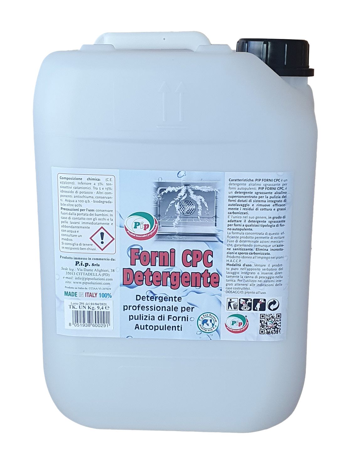 Detergente per Forni Autopulenti CPC Pip TK. UN LT.5, Taniche: Tanica UN LT 10