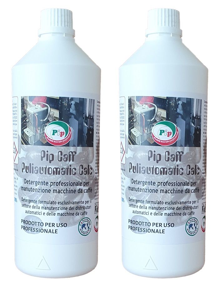 Detergente Anticalcare per Distributori e Macchine automatiche da Caffè, Pip Caff Puliautomatic Calc. 2 FL. da KG.1