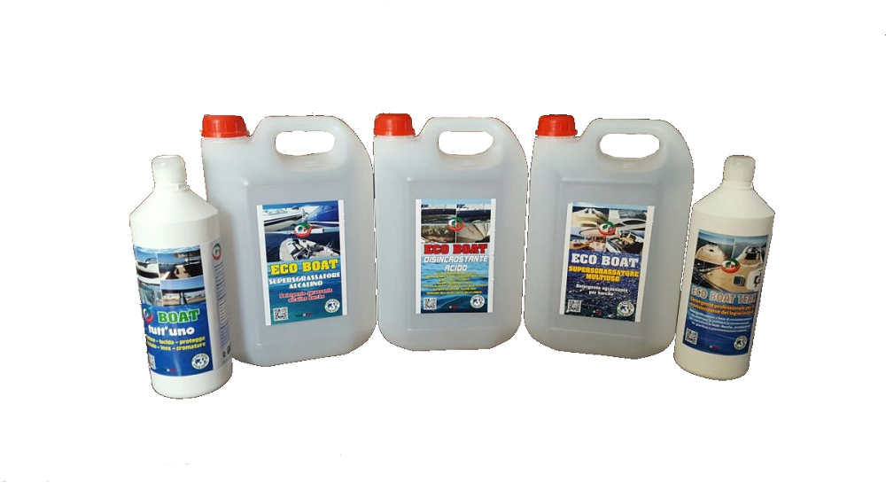 Detergenza e Manutenzione per il settore Nautico 
Pip Eco Boat Maxi La linea di 5 prodotti concentrati a basso impatto ambientale,
