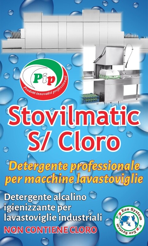Pip Boud Ristorante n.1 Detergente Stovilmatic S/Cloro e Brillantante per Lavastoviglie Professionali Conf. TK. T5 3 +1