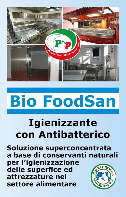 Pip Bio Foodsan Alimentare, Igienizzante con Antibatterico, TK. UN LT.5 Pari a 150 Litri