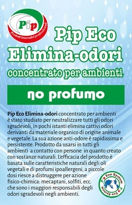 Pip Elimina Odori No-Produmo per ambienti Conf. x 2 Flaconi da 1 Litro pari a 20 litri P.uso