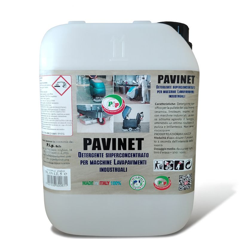 Pip Pavinet Detergente Concentrato per Macchine Lavapavimenti, Robot, TK UN LT..5 = Kg.5,25 Pavimento Industriale, Palestre, Supermercati, Grandi Magazzini. H.a.c.c.p. Pip Pavinet Detergente Concentrato per Macchine Lavapavimenti, Robot, TK UN LT..5 = Kg.5,25 Pavimento Industriale, Palestre, Supermercati, Grandi Magazzini. H.a.c.c.p.