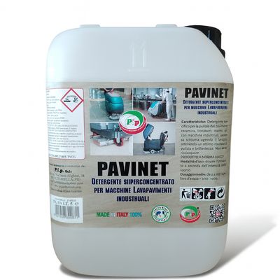 Pip Pavinet Detergente Concentrato per Macchine Lavapavimenti, Robot, TK UN LT..5 = Kg.5,25 Pavimento Industriale, Palestre, Supermercati, Grandi Magazzini. H.a.c.c.p.