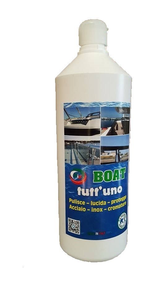 Pip  Tutt'Uno Pulitore, Lucidante, Protettore: Acciaio, Inox e Cromature. TK UN LT.5, Boat Tutt'Unio: 1 Flacone LT 1