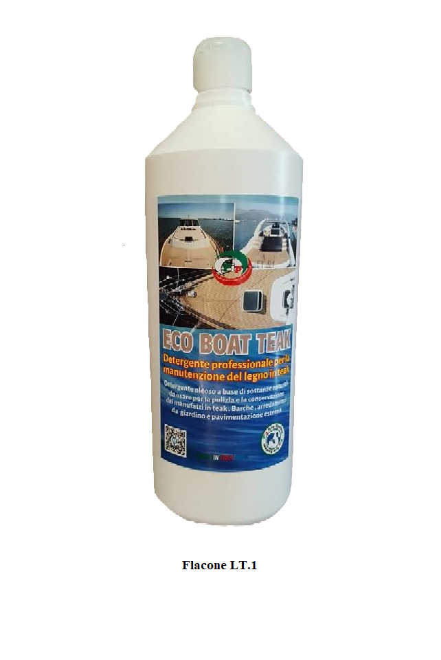 PIP Eco Boat Teak Detergente per Legno in Teak – Nutriente Oleoso Naturale – Per Barche, Yacht, Arredi da Giardino e Pavimentazioni Esterne – Uso Professionale
