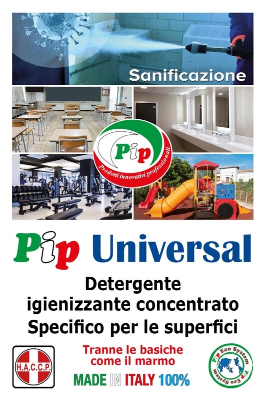 Pip Universal Detergente Igienizzante TK. UN LT. 5 pari a 15 LT. Pronto All'Uso