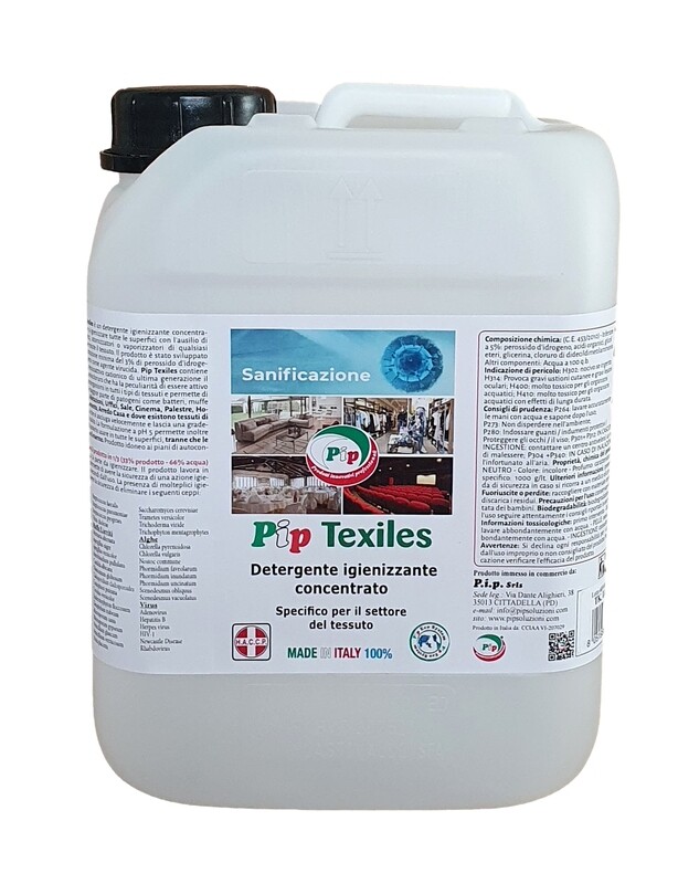 Pip Texiles Detergente Igienizzante per Tessuti. TK. UN LT.5 Pip Texiles Detergente Igienizzante per Tessuti. TK. UN LT.5