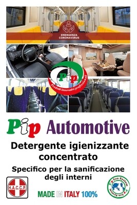 Pip Automotive Detergente Igienizzante Auto, Camper, Pullman.  TK. UN LT. 5 pari a 15 LT. Pronto All'Uso