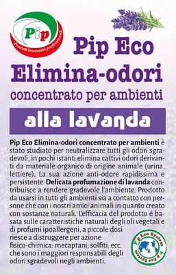 Pip Elimina-odori Disabituante concentrato alla Lavanda Pip conf. 4 FL. LT.1, Pari a 10 Litri di prodotto pronto all'uso + Vapo