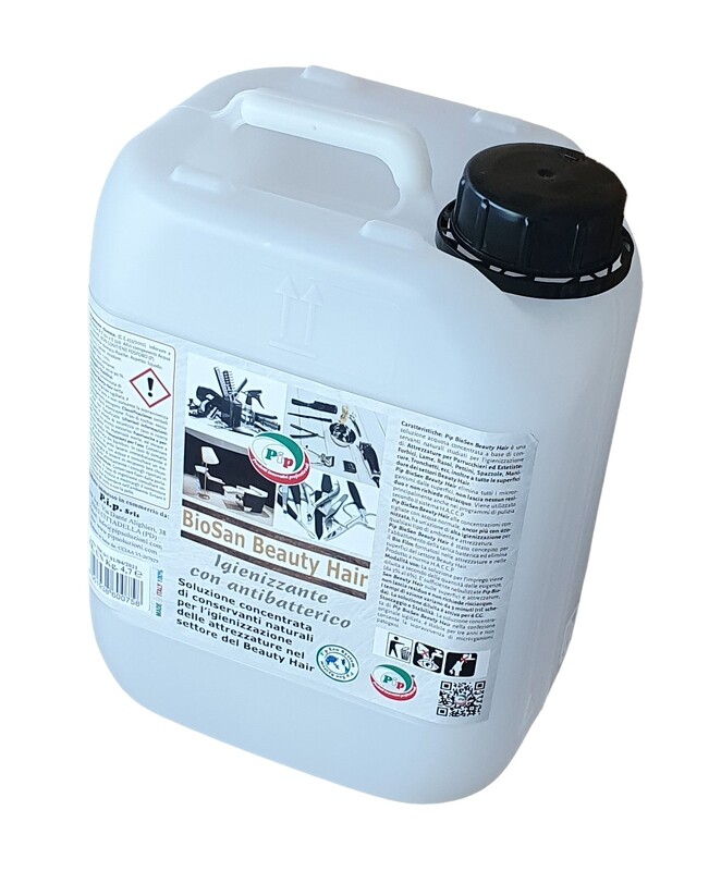 Pip BioSan Beauty Hair Igienizzante Antibatterico per Attrezzature da Parucchieri, Estetiste, Tatuatori. , TK. UN LT. 5 Pari a 150 Litri di prodotto pronto all'uso Pip BioSan Beauty Hair Igienizzante Antibatterico per Attrezzature da Parucchieri, Estetiste, Tatuatori. , TK. UN LT. 5 Pari a 150 Litri di prodotto pronto all'uso