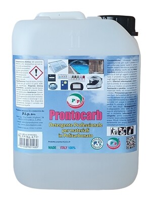 PIP Detergente Policarbonato Prontocarb, Detergente Spray Specifico Barriere Protettive in Plexiglass, Box Doccia, Sedie, Casco Moto, Tettoia, Pulizia Professionale, Pronto all'uso, TK UN LT. 5 PIP Detergente Policarbonato Prontocarb, Detergente Spray Specifico Barriere Protettive in Plexiglass, Box Doccia, Sedie, Casco Moto, Tettoia, Pulizia Professionale, Pronto all'uso, TK UN LT. 5