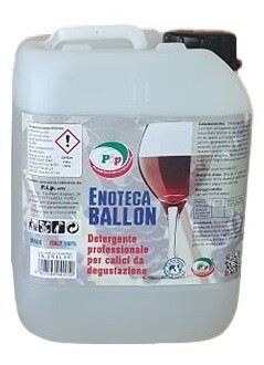 Pip Enoteca Ballon, Detergente Lavabicchieri per Calici di Vino, Bicchiere Degustazione, Brillantante, Anticalcare, Tanica TK Un LT 5