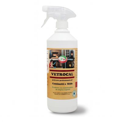 Pip Vetrocal Pulivetro Professionale Ecologico per Caminetti e Stufe Flaconi da 1 litro vapo