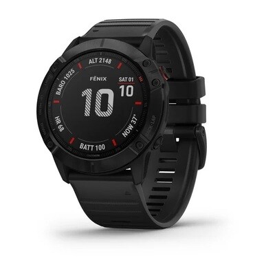 Garmin Fenix 6X - PRO, Lunetta Black con Black Band