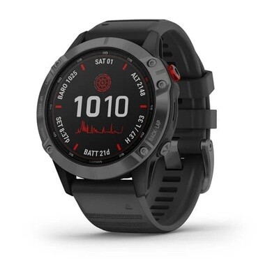 Garmin Fenix 6 - Pro - Solar Edition - Slate grey con cinturino Black 010-02410-15
