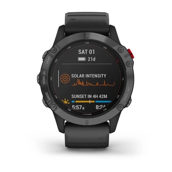 Garmin Fenix 6 - Pro - Solar Edition - Slate grey con cinturino Black Garmin Fenix 6 - Pro - Solar Edition - Slate grey con cinturino Black