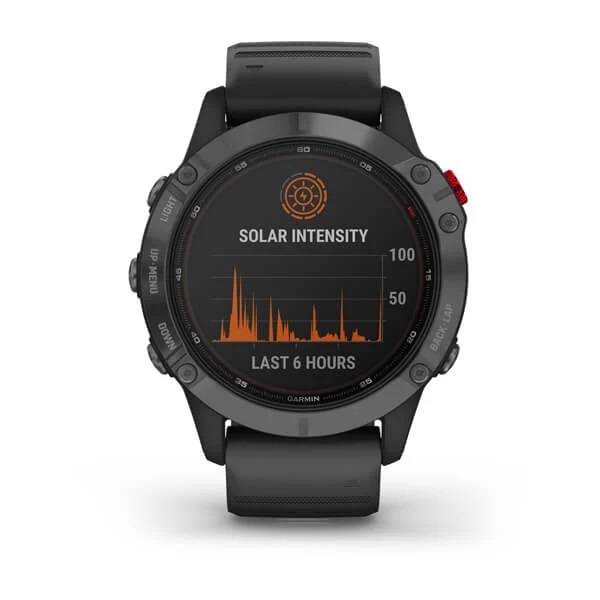 Garmin Fenix 6 - Pro - Solar Edition - Slate grey con cinturino Black Garmin Fenix 6 - Pro - Solar Edition - Slate grey con cinturino Black