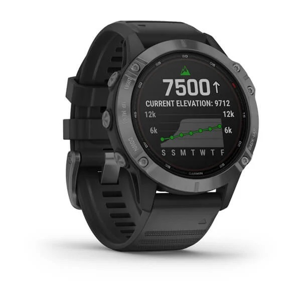 Garmin Fenix 6 - Pro - Solar Edition - Slate grey con cinturino Black Garmin Fenix 6 - Pro - Solar Edition - Slate grey con cinturino Black