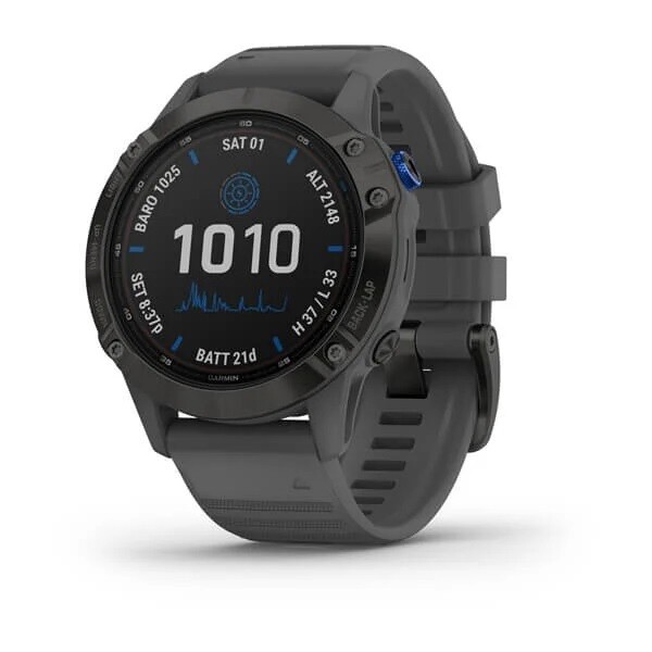 Garmin Fenix 6 - Pro - Solar Edition - Black con cinturino slate Grey