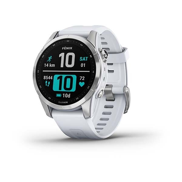 Garmin Fenix 7S Silver con cinturino Whitestone