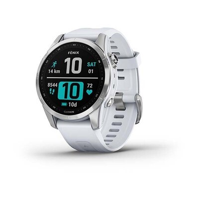 Garmin Fenix 7S Silver con cinturino Whitestone