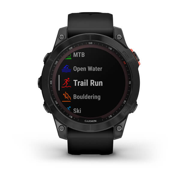 Garmin Fenix 7 Solar Slate grey con cinturino Black Garmin Fenix 7 Solar Slate grey con cinturino Black