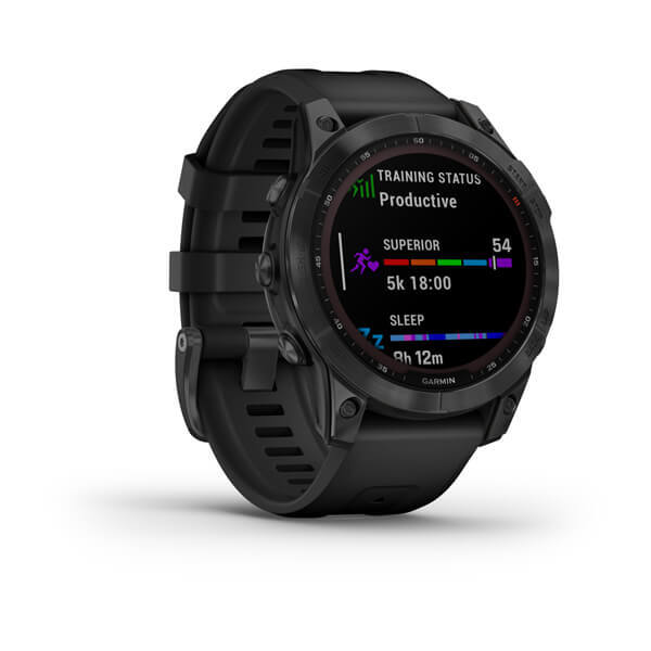 Garmin Fenix 7 Solar Slate grey con cinturino Black Garmin Fenix 7 Solar Slate grey con cinturino Black