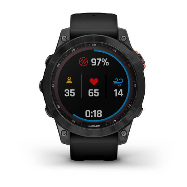 Garmin Fenix 7 Solar Slate grey con cinturino Black Garmin Fenix 7 Solar Slate grey con cinturino Black