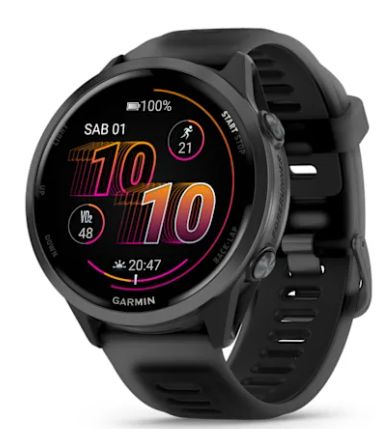 Forerunner® 570 - 47mm Slate Grey Aluminum con cinturino Translucent Black/Black
