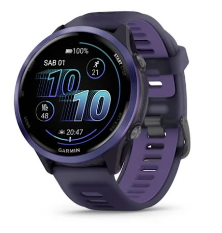 Forerunner® 570 - 47mm Indigo Aluminum con cinturino Translucent Imperial Purple/Indigo