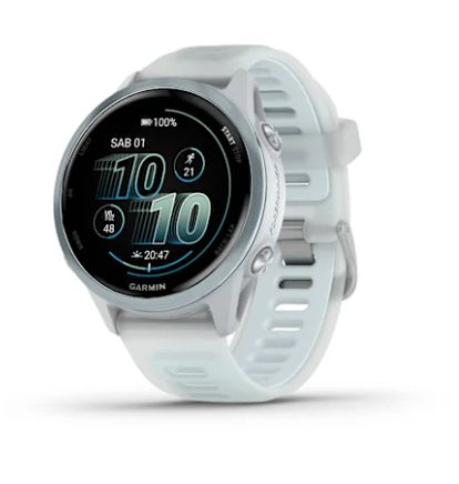 Forerunner® 570 - 42mm Cloud Blue Aluminum con cinturino Translucent Whitestone/Cloud Blue