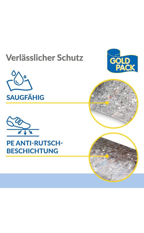 Schutz- und Abdeckvlies Goldpack, 220 g/qm 1mx50m