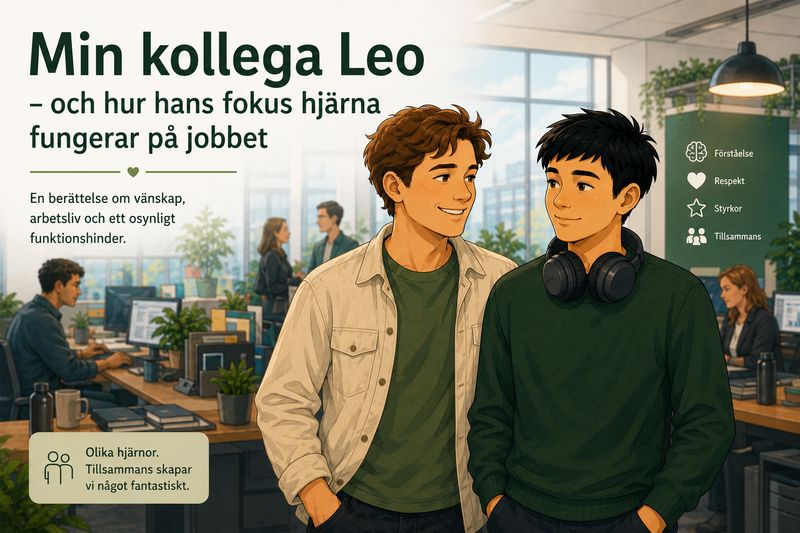 Min kollega Leo - och hans fokus hjärna på jobbet