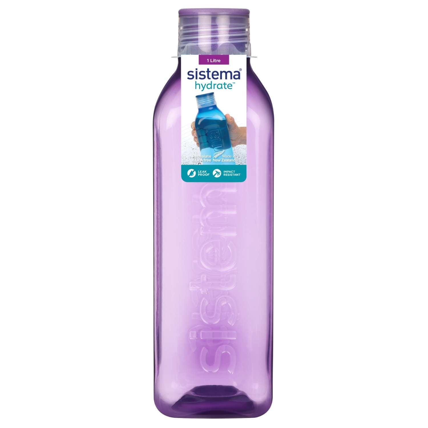 Square Bottle Μπουκάλι Misty Purple 1L