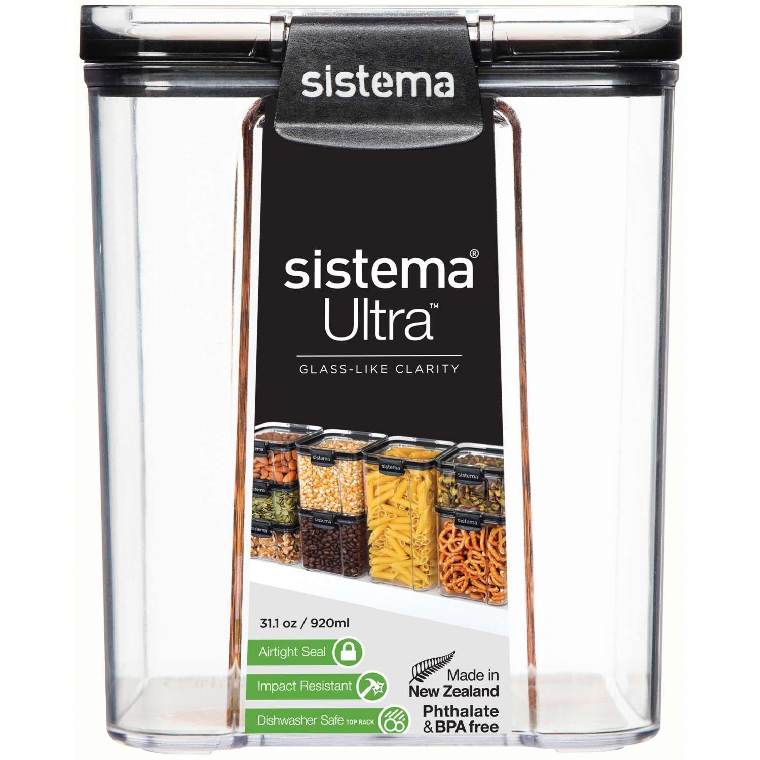Ultra Square Δοχείο Αποθήκευσης Ξηρών Τροφίμων 920ml