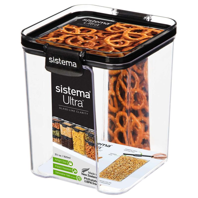 Ultra Square Δοχείο Αποθήκευσης Ξηρών Τροφίμων 920ml