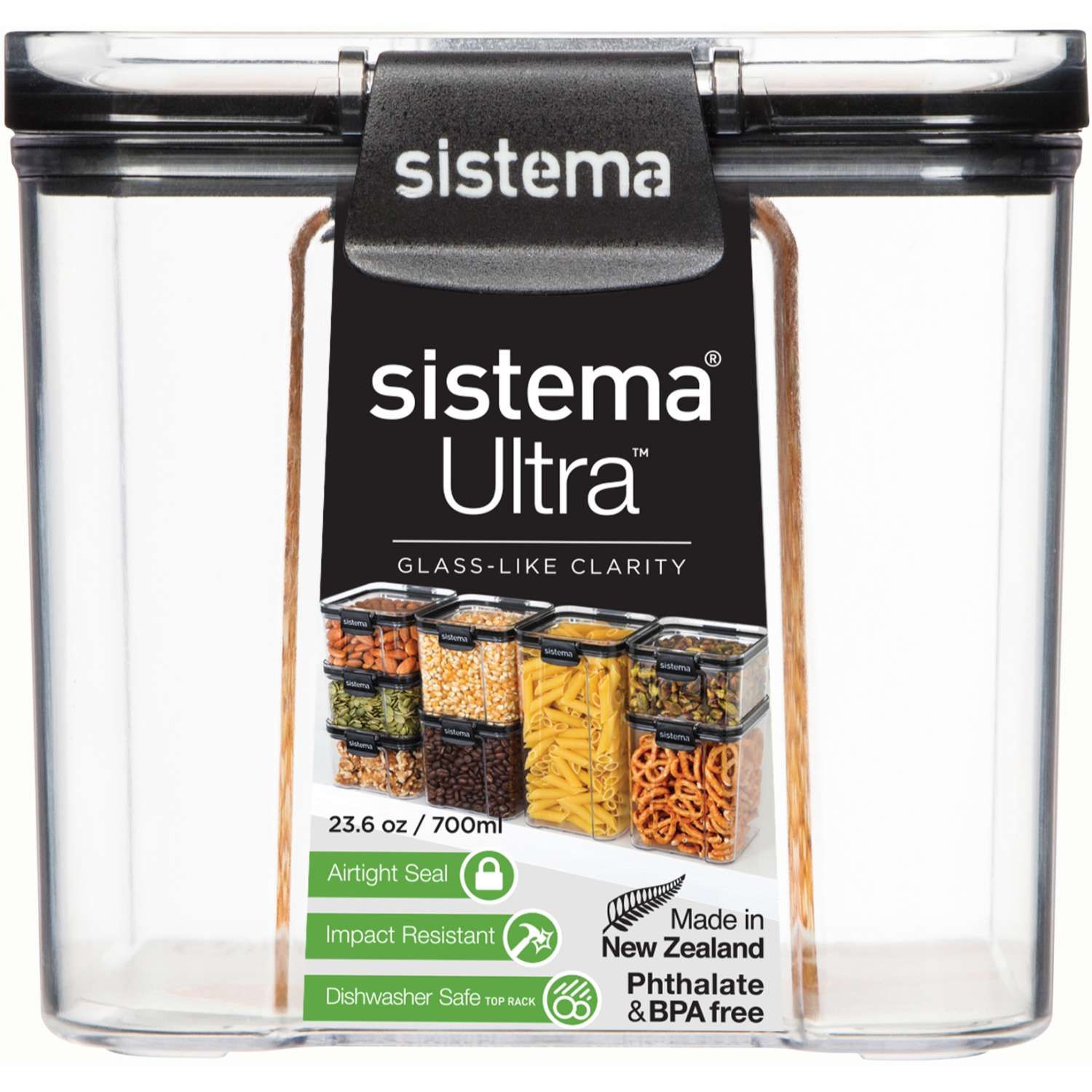 Ultra Square Δοχείο Αποθήκευσης Ξηρών Τροφίμων 700ml