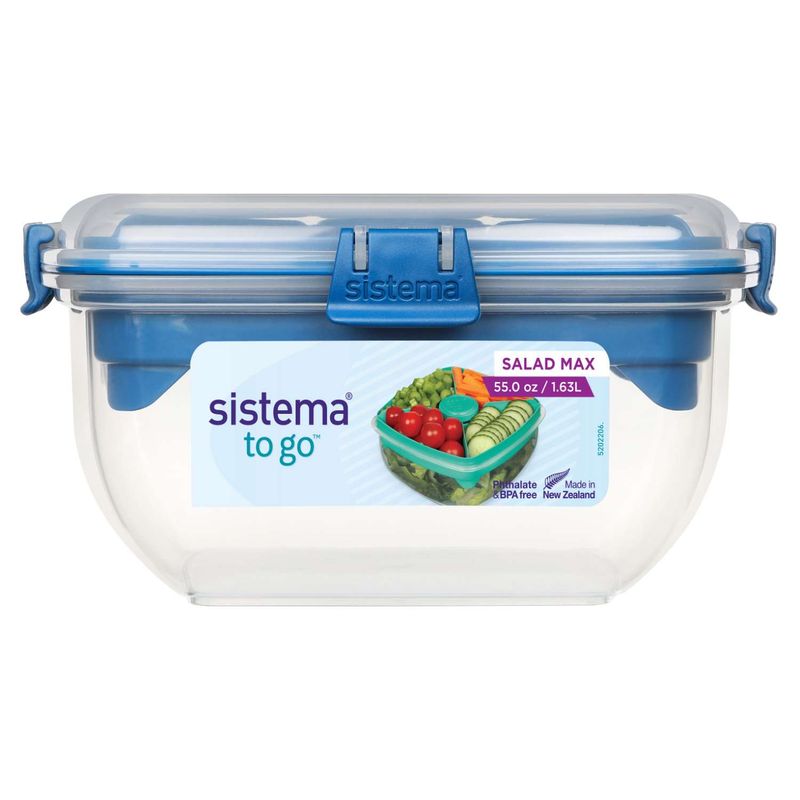 Salad Max To Go Δοχείο Τροφίμων Ocean Blue 1.63L