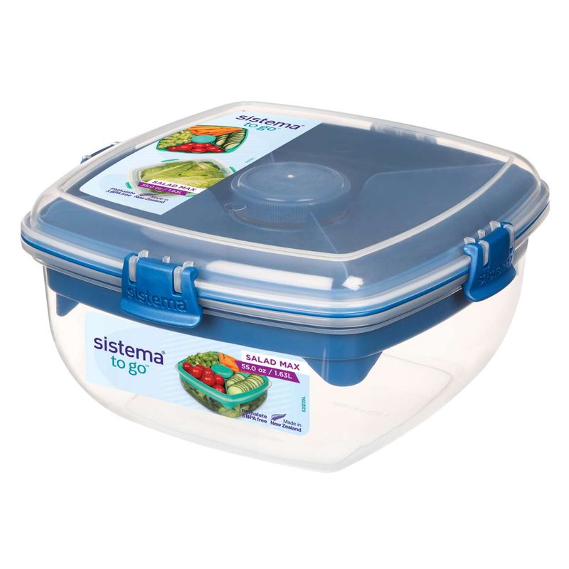 Salad Max To Go Δοχείο Τροφίμων Ocean Blue 1.63L