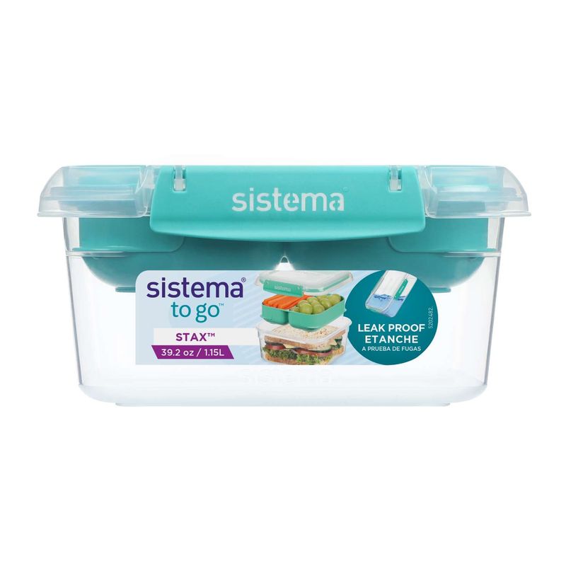 Square Stax To Go Δοχείο Τροφίμων Minty Teal 1.15L