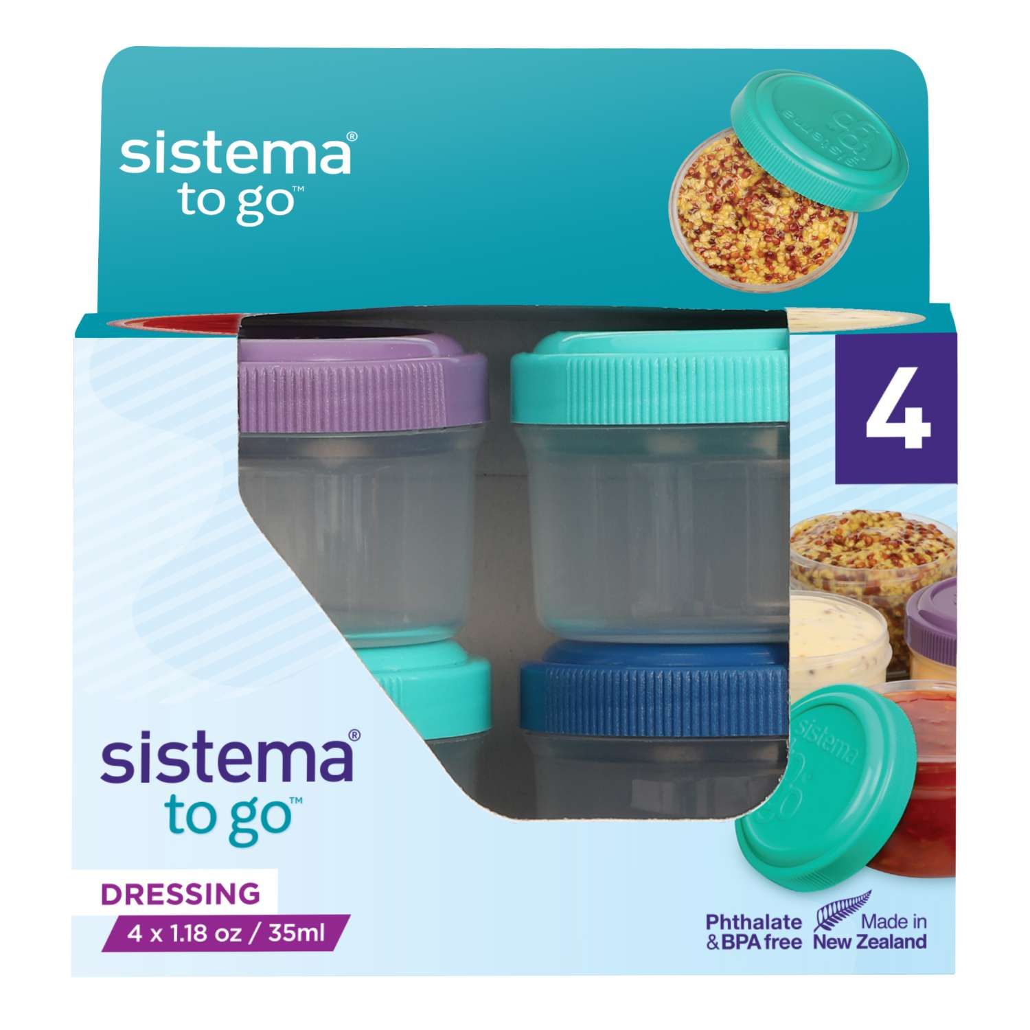 Dressing To Go 4 τεμάχια Δοχεία Τροφίμων 35ml