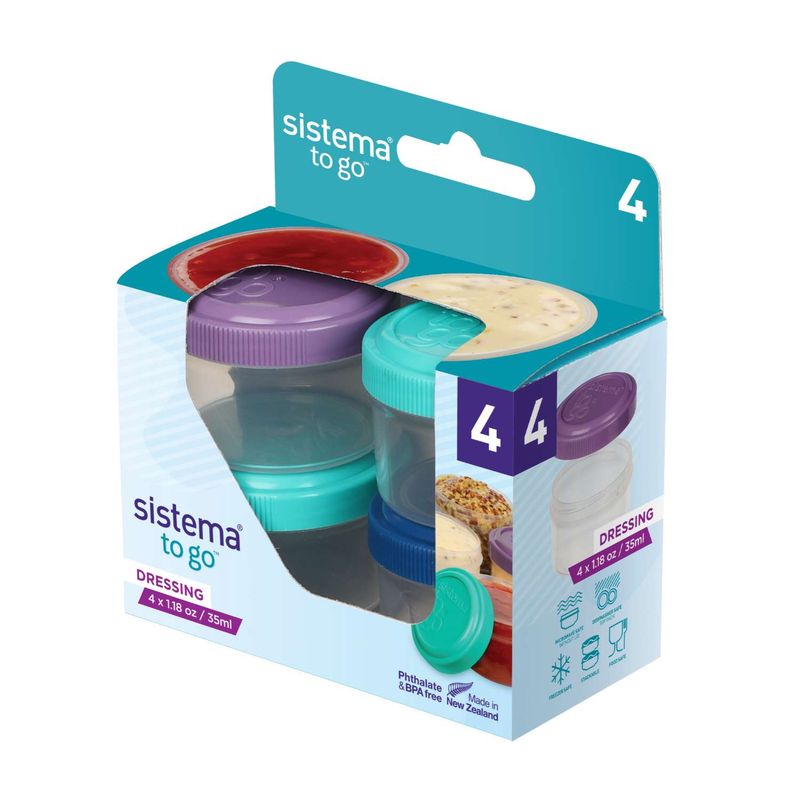 Dressing To Go 4 τεμάχια Δοχεία Τροφίμων 35ml