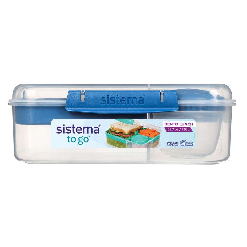 Bento Lunch To Go Tri Δοχείο Τροφίμων Ocean Blue 1.65L