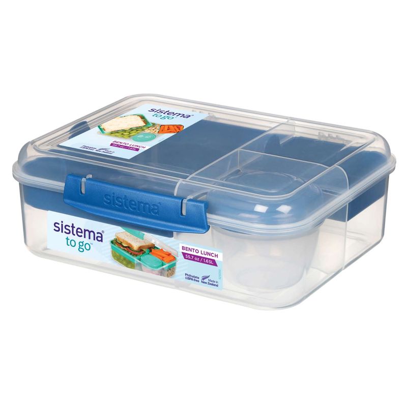 Bento Lunch To Go Tri Δοχείο Τροφίμων Ocean Blue 1.65L
