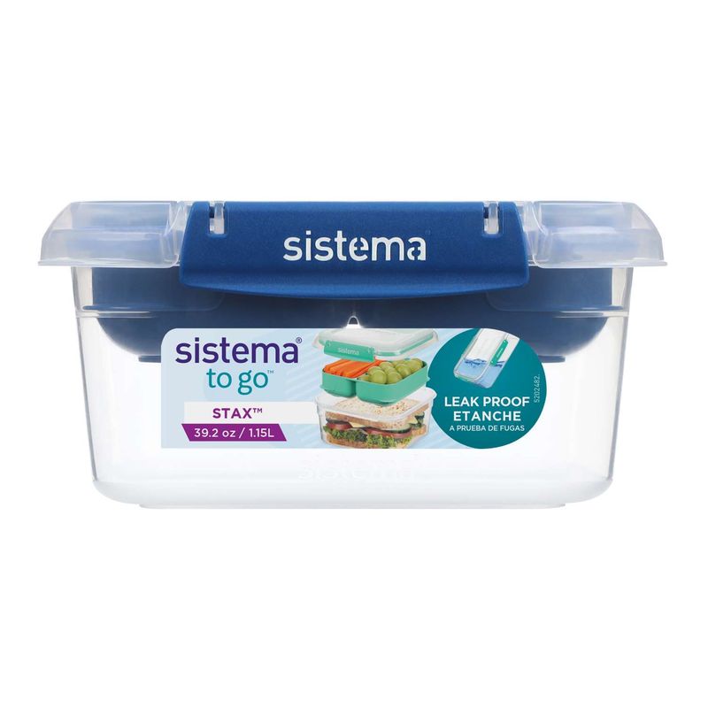 Square Stax To Go Δοχείο Τροφίμων Ocean Blue 1.15L