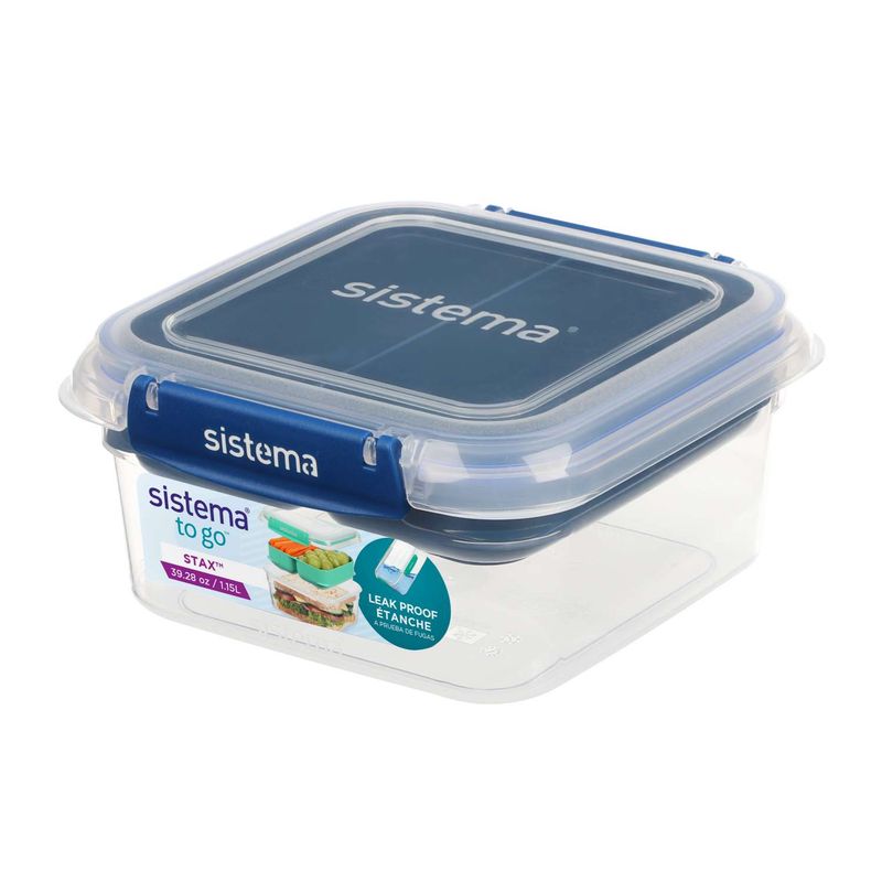 Square Stax To Go Δοχείο Τροφίμων Ocean Blue 1.15L